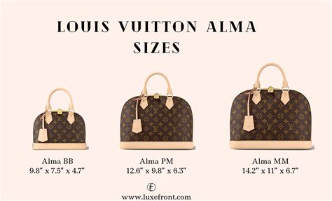 louis vuitton alma mm measurements|louis vuitton galliera sizes.